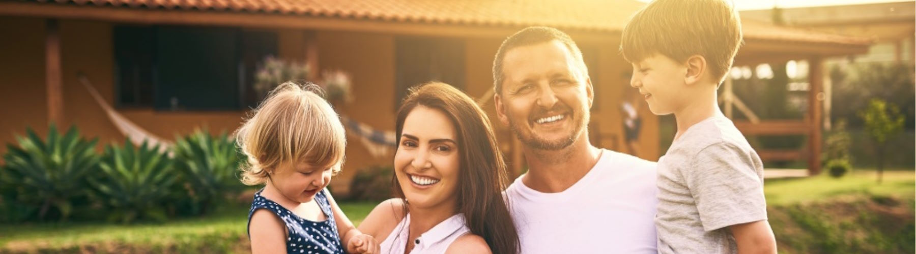 Home insurance represented by family